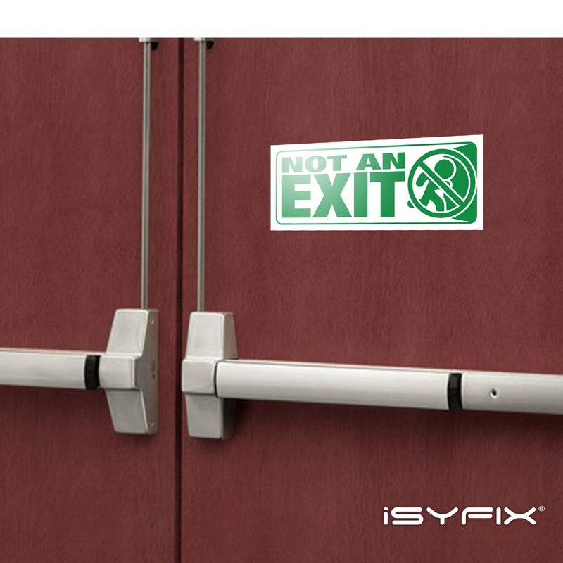 iSYFIX ملصقات علامات عدم الخروج، للمكتب، المباني ومكان العمل - 3 عبوات 10x4 بوصة - فينيل ذاتي اللصق عالي الجودة، مغلفة لمقاومة الأشعة فوق البنفسجية، الطقس، الخدوش، الماء والتلاشي، داخلية وخارجية - Image 2